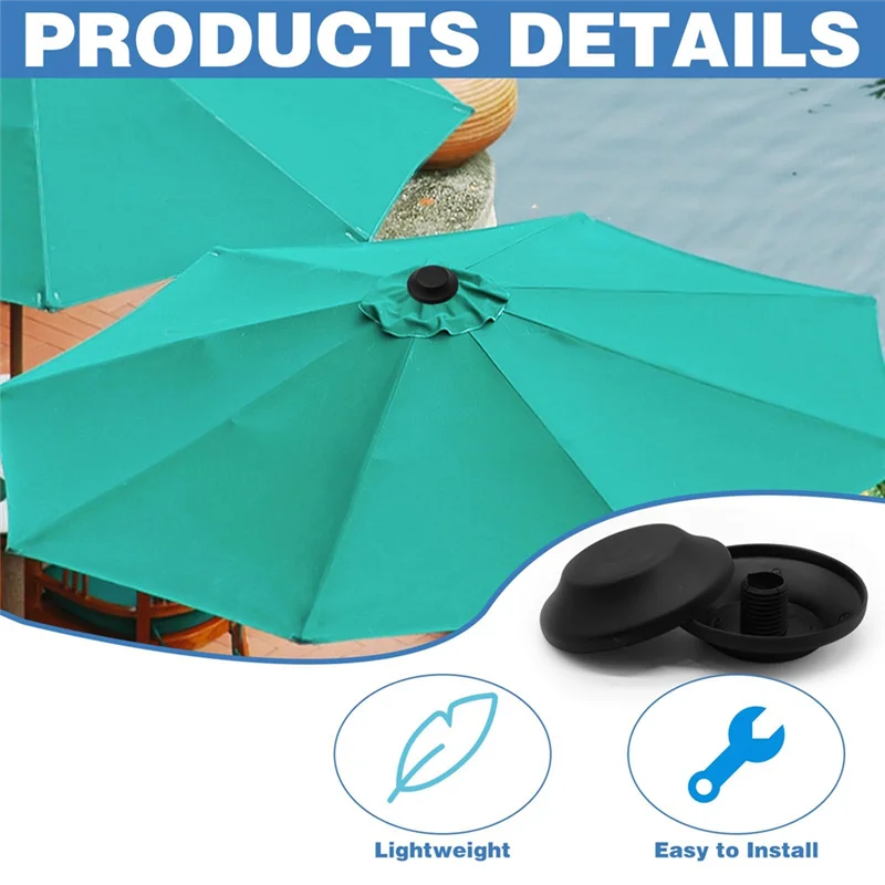 B08B-استبدال أجزاء 2 قطعة في الهواء الطلق ناتئ مظلة غطاء برغي علوي ل القطب مقبض مظلة فناء تلميح قبعات