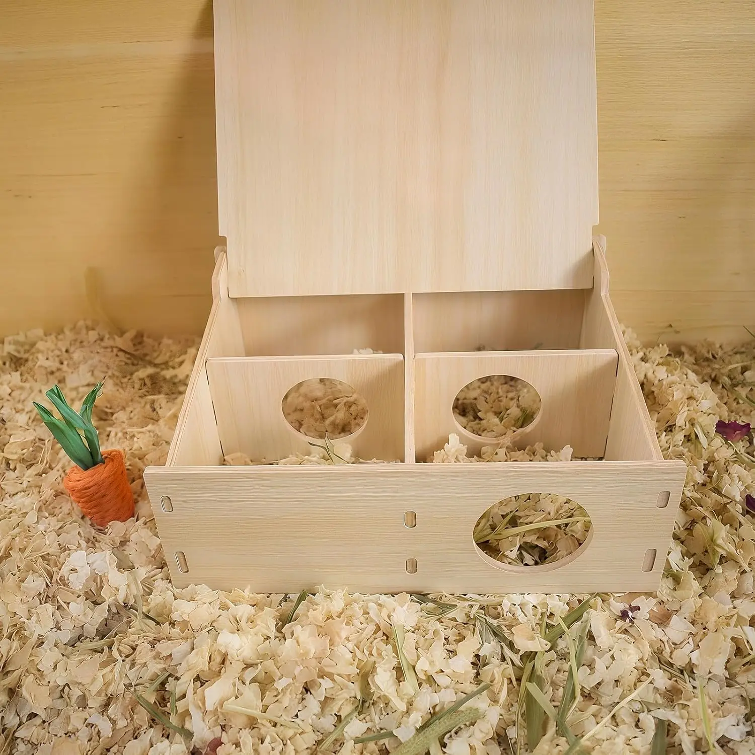 

Деревянный лабиринт-убежище для хомяков, регулируемый домик-комната, декор для клеток мелких животных: хомяков, гербилисов, мышей