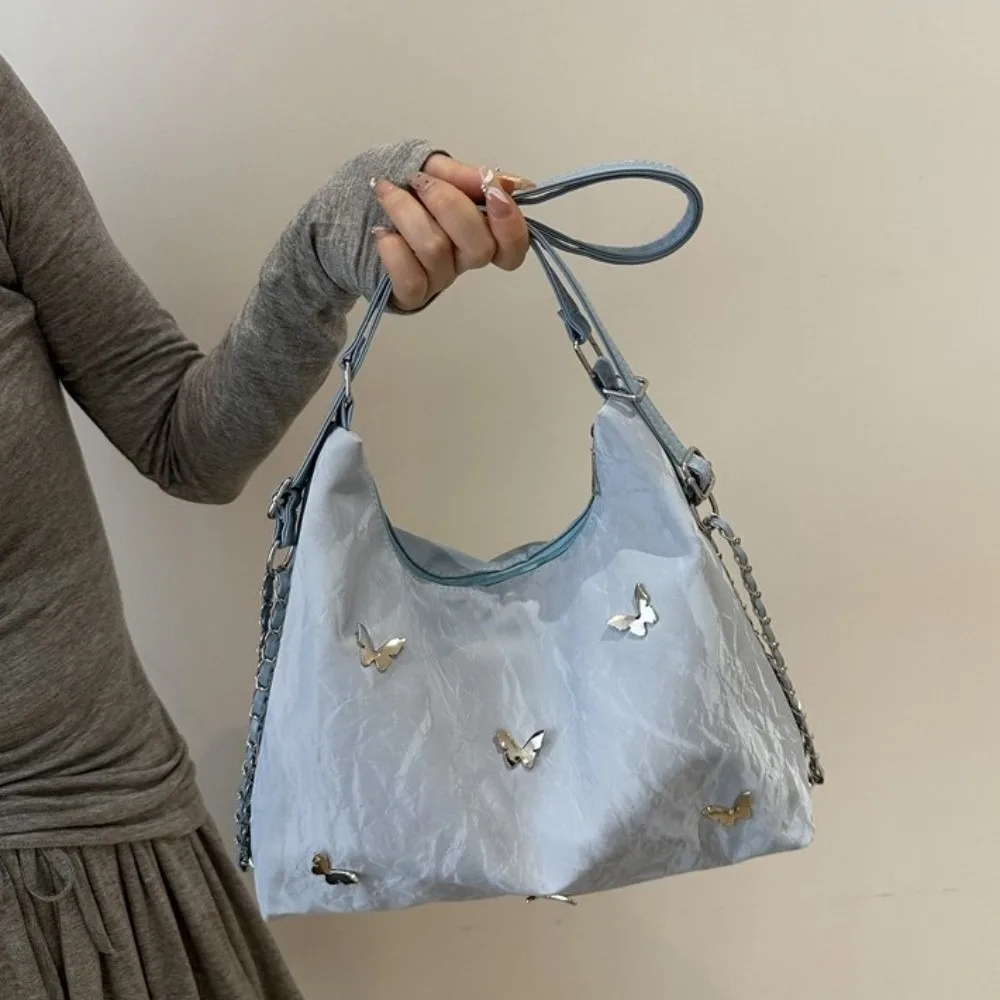 

Casual Multifunctional Butterfly Shoulder Bag Shopping Bag Mommy Bag Large Capacity Handbag Y2K Tote Bag PU Backpack Travel