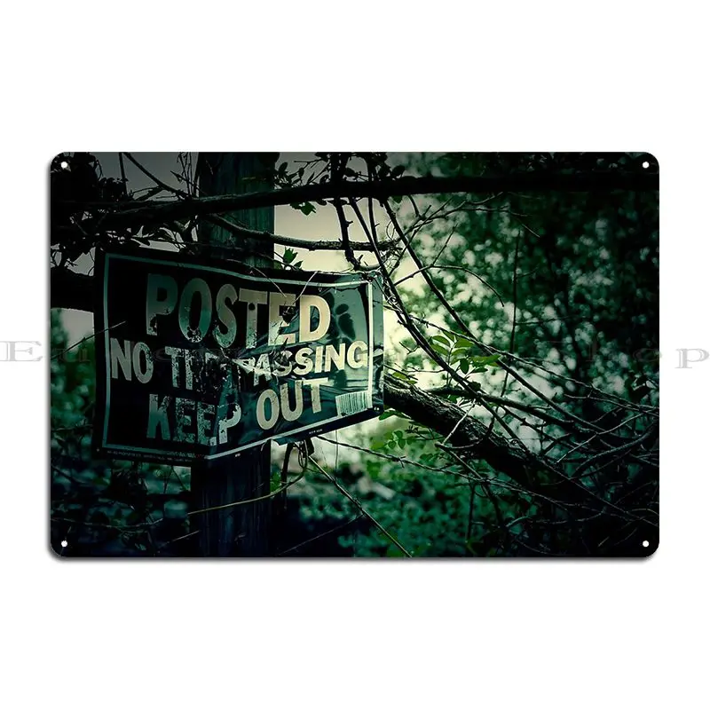 No Tresspassing Metal Sign Create Customized Cinema Party Create Tin Sign Poster