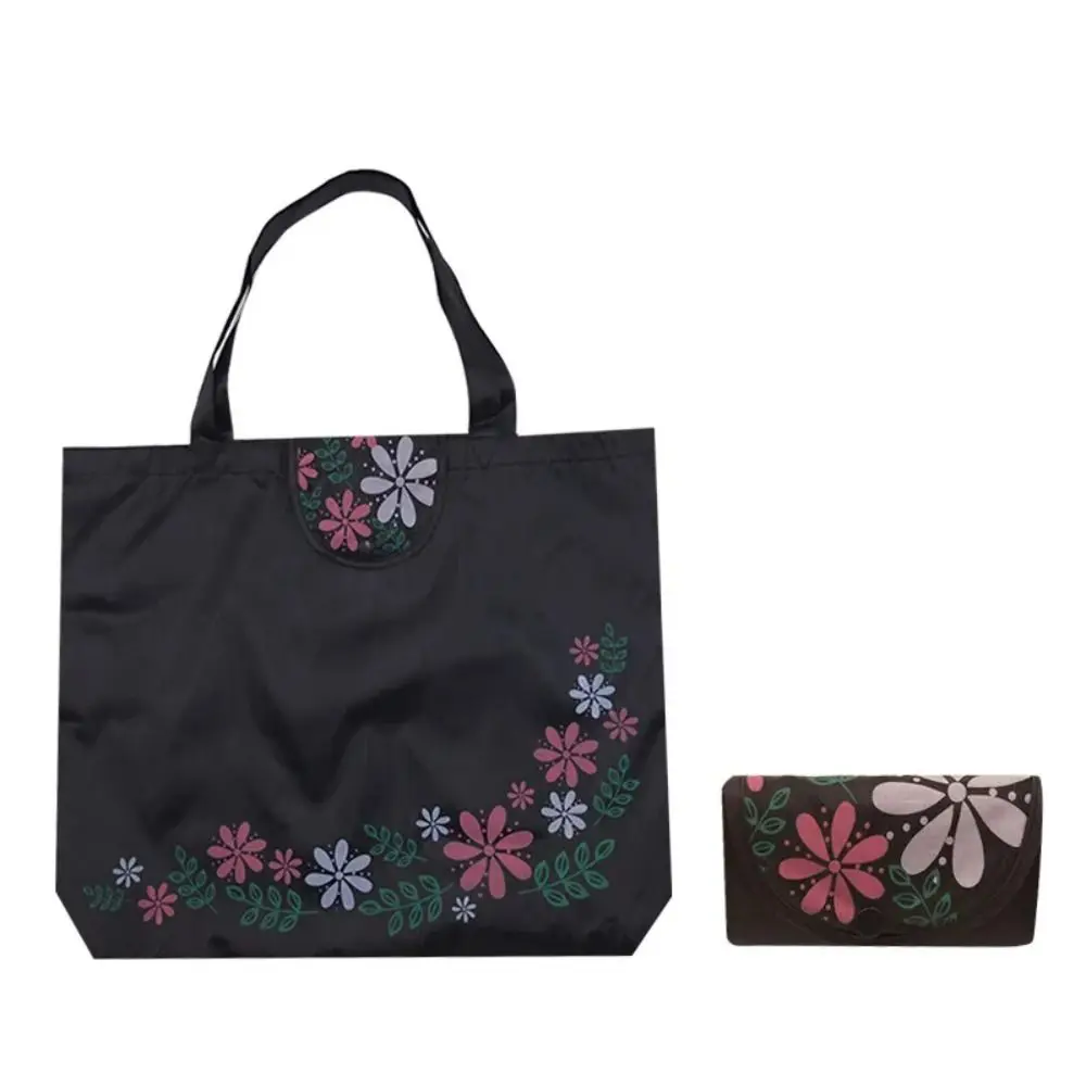 

Washable Eco-Friendly Grocery Bag Reusable Snap Button Closure Tote Bag Large-Capacity Foldable Shopping Bags Vegetable