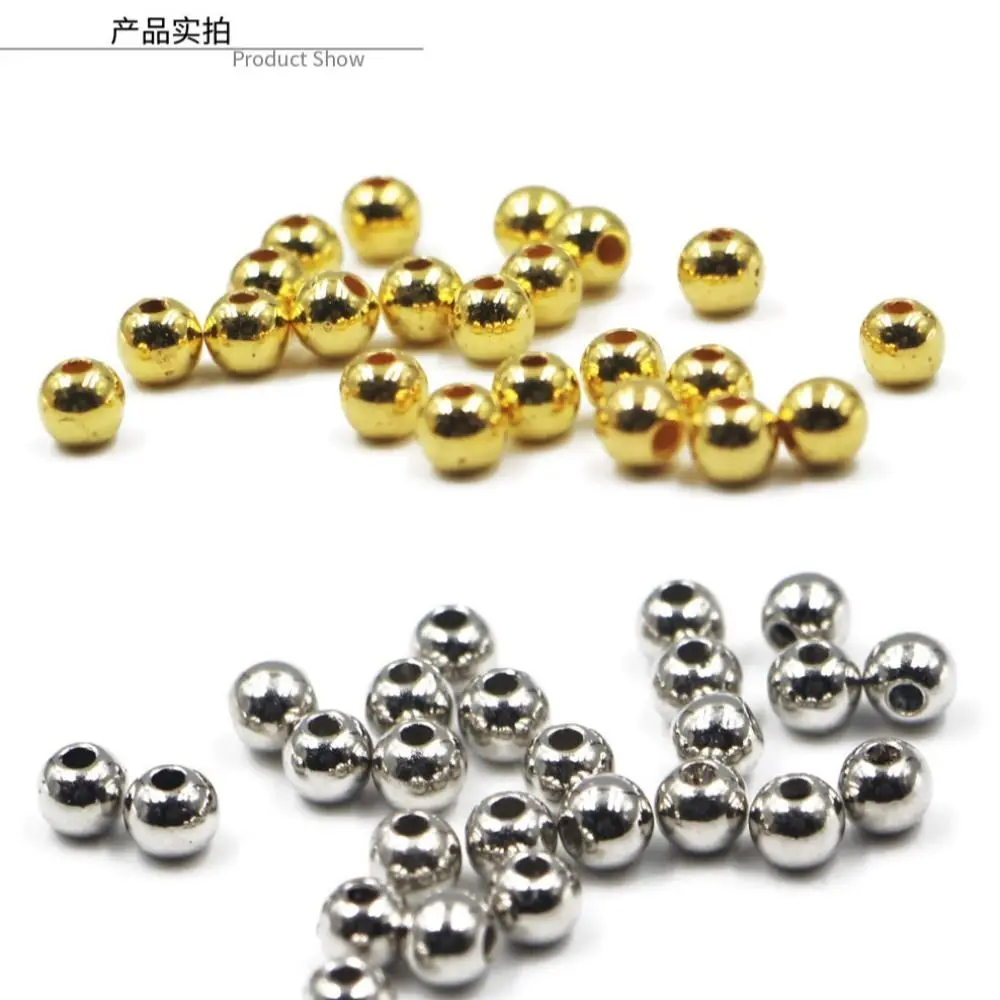 100pcs Durable Plastic Beads 3.0mm/4.0mm/5.0mm Fly Tying Beads Nice-Designed Fly Tying Material Fishing Accessories