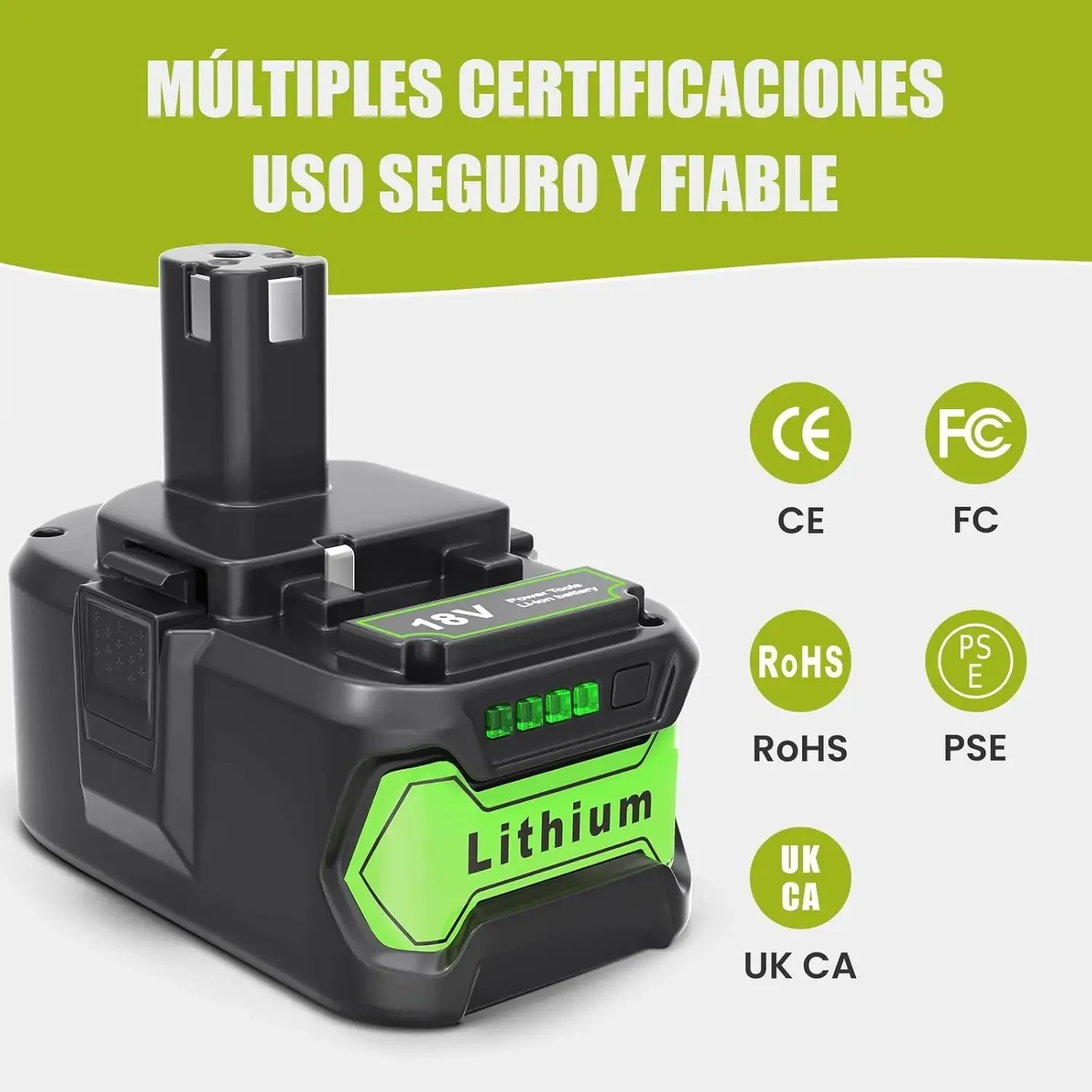 

8000mAH For Ryobi P108 Battery 18V Replacement Li-ion Battery cordless Power Tool BPL1820 P109 P106 P105 P104 P103 RB18L50