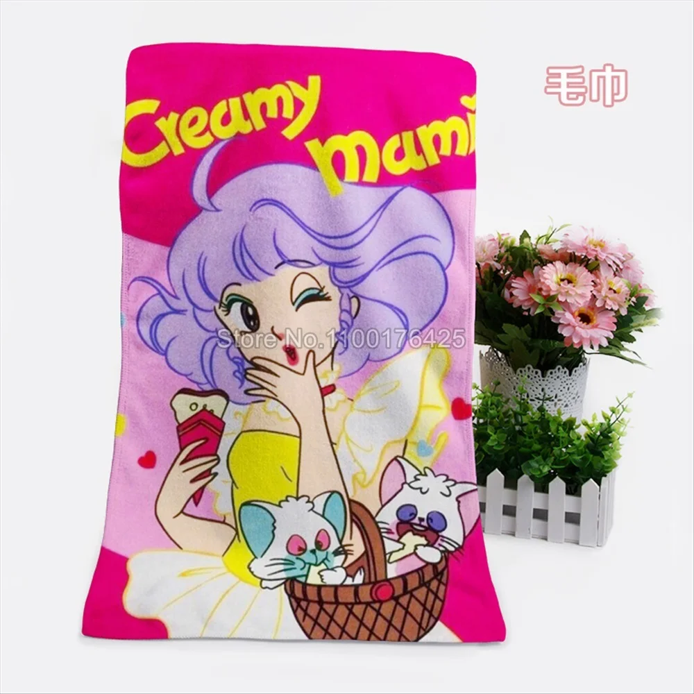 Anime Creamy Mami Forever Once More Towel Cute Beach Bikini Towels Bathroom Travel Bath Pool Towel Quick Dry Face Washcloth