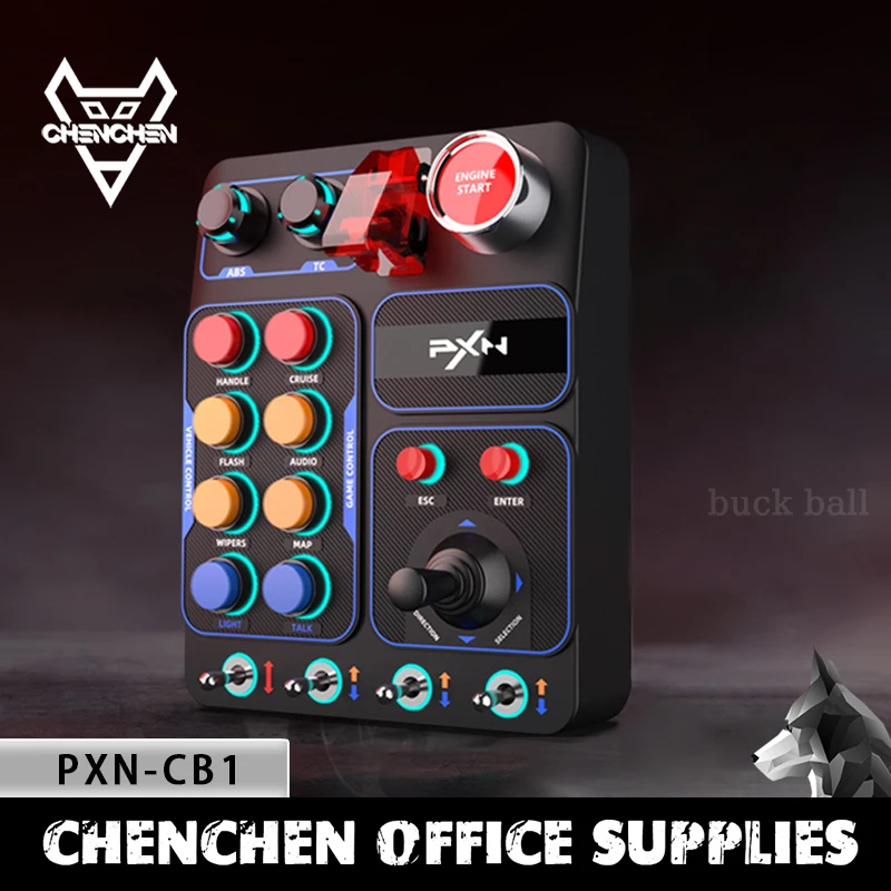 

Pxn Cb1 Racing Simulator Central Control Box Multifunctional Key Rgb Control Euro Truck Simulator Racing Custom Gamer Accessory