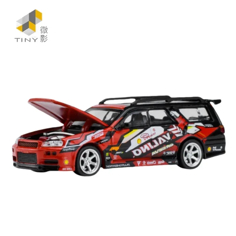 

1:64 Shell VALINO STAGEA R34 PLUTO MOK модель автомобиля из сплава, детская коллекция декоративных игрушек, для детских праздничных подарков.