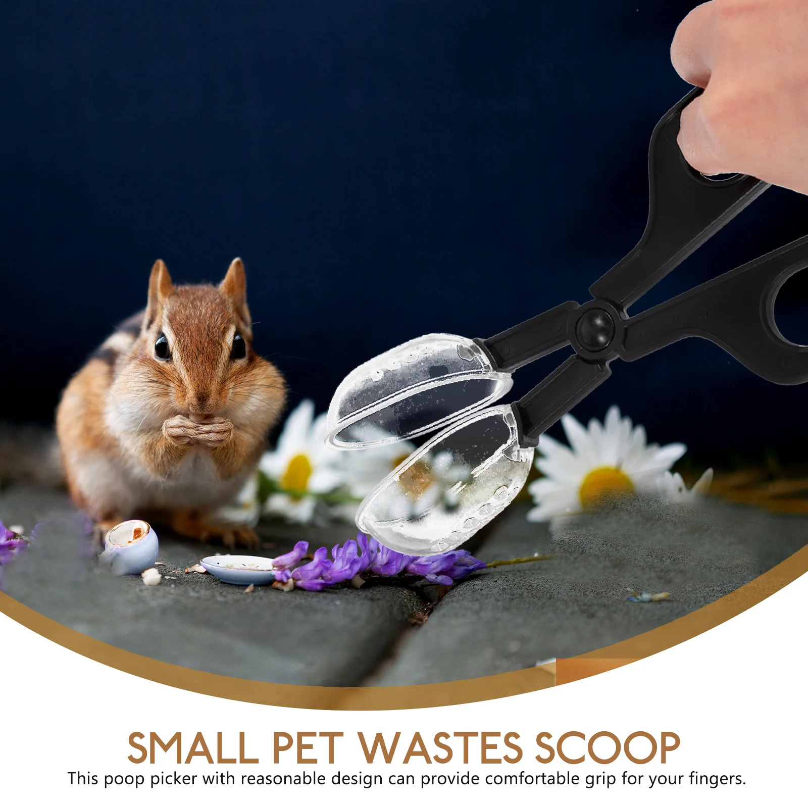 

3pcs Plastic Hamster Poop Scoop Small Pet Waste Picker Durable Pooper Scooper Tool For Guinea Pig Toilet Supplies Catcher Clip