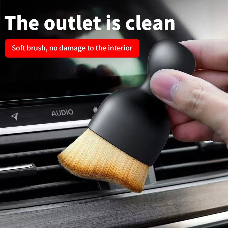 Car Vent Cleaning Soft Brush With Casing For Car Interior Cleaning Tool Artificial Car Brush Car Crevice Dusting Car Detailing