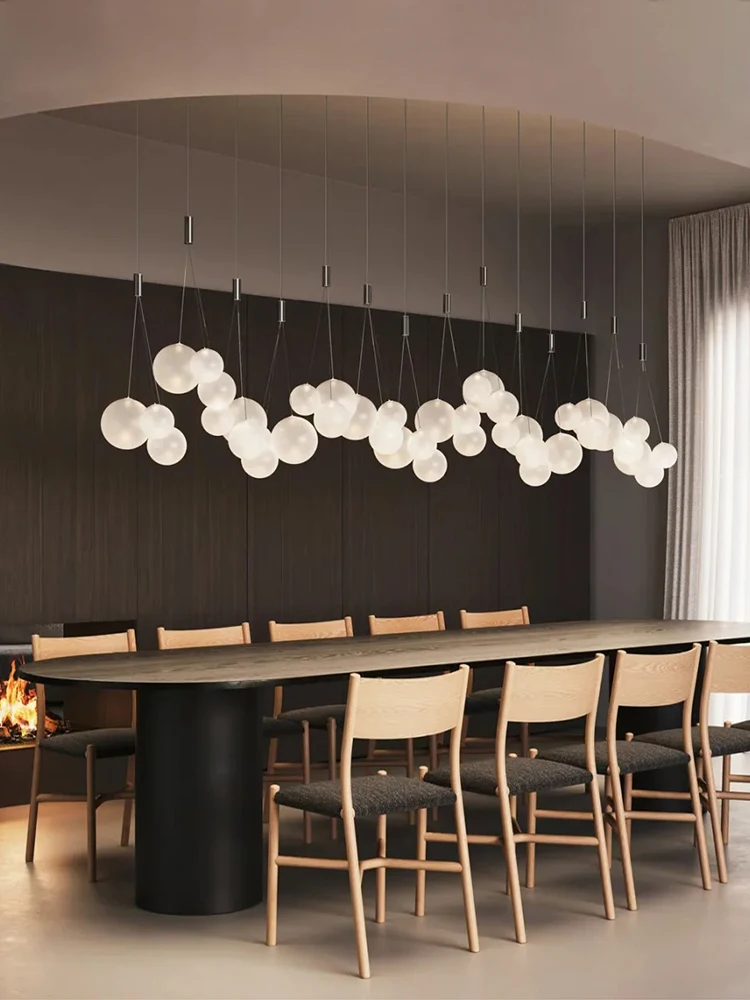 

Italy Modern Classical Design Colored Glass Bubbles Chandeliers Elegant Home-applicants LED Dimmable Lightings For Dining Room