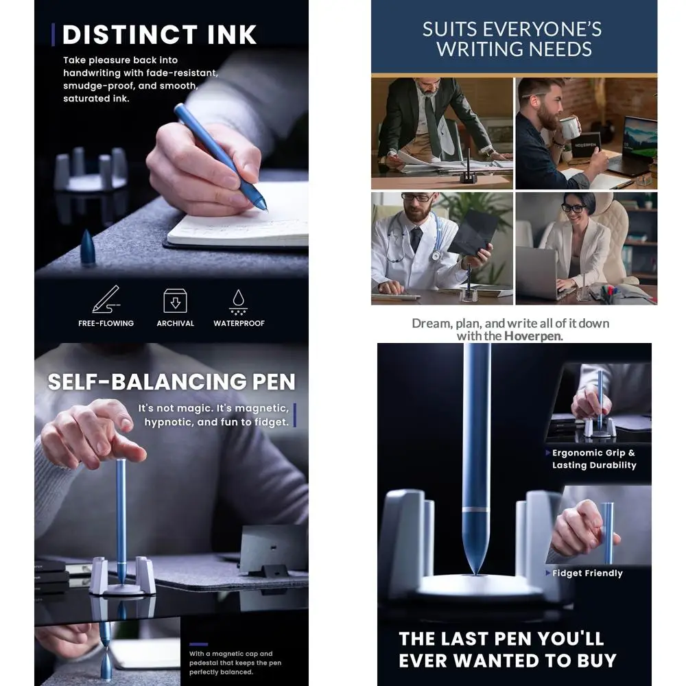 

Elegant Vertical Ballpoint Pen - Premium Metal Pen with Smooth Ink Flow, Ideal Luxury Gift for Men & Women