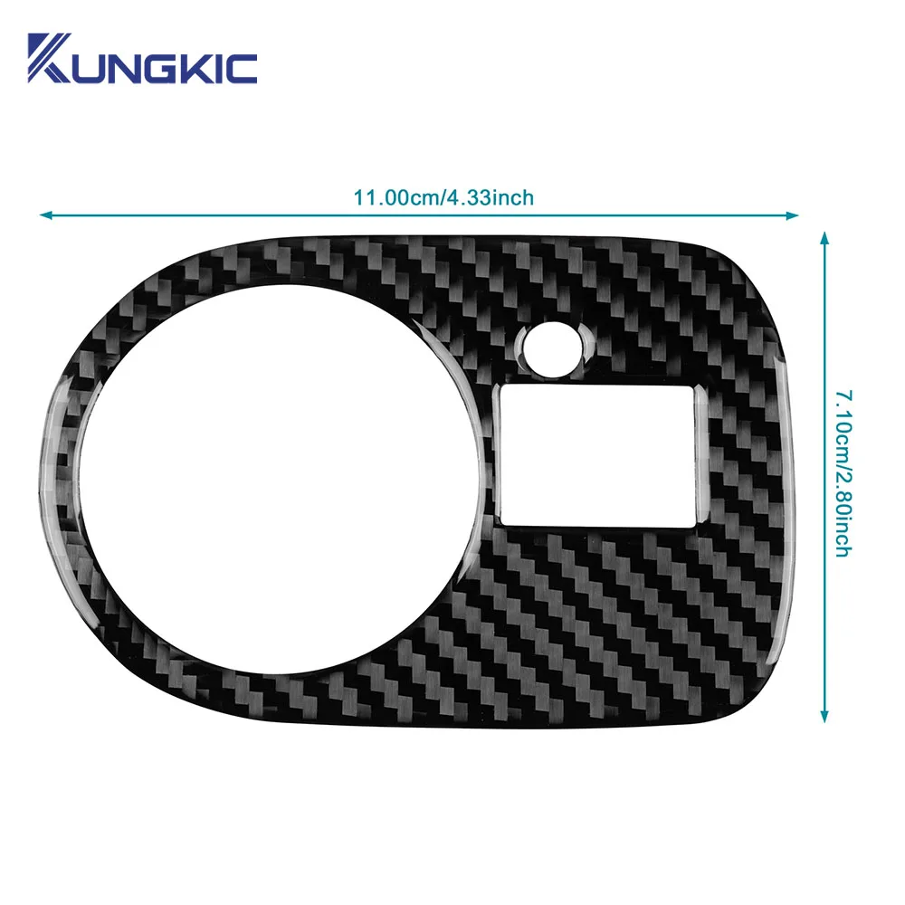 Real Soft Carbon Fiber Sticker For Seat Leon 2005 2006 2007 2008 2009 2010 2011 2012 LHD RHD Car Headlight Switch Frame Trim view 5