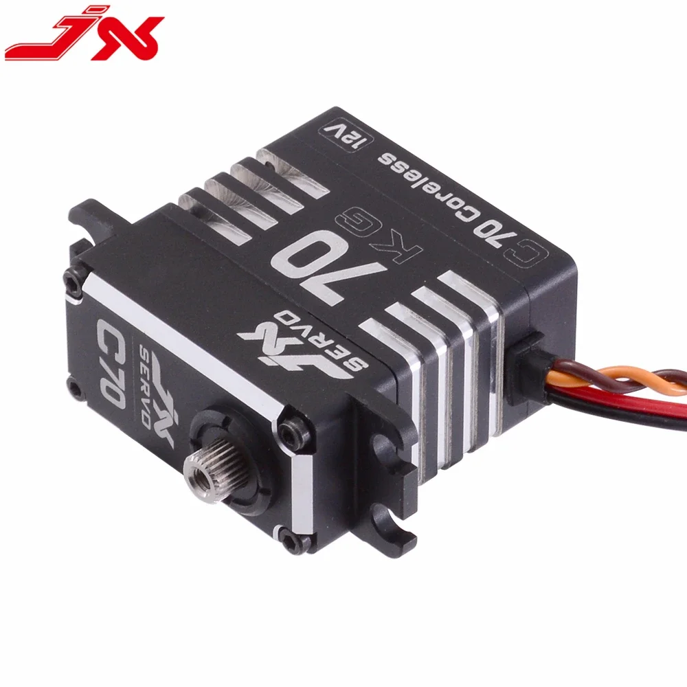 JX C70 72KG High Voltage Coreless Digital Servo Steel Gears CNC Aluminum Shell Dual Bearings High Precision for RC Car Drone