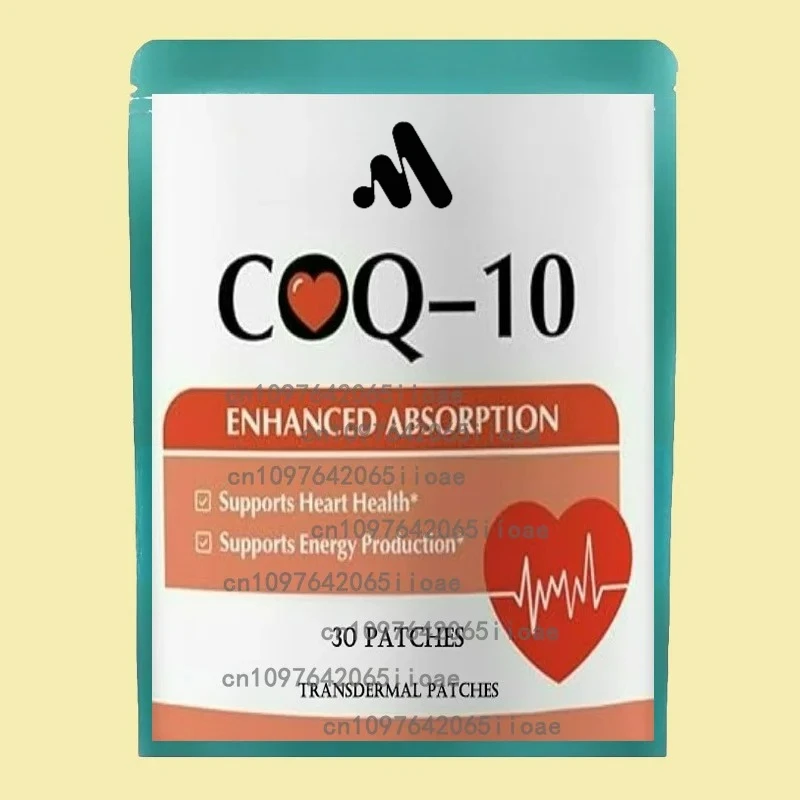 

30 Patches CoQ10 Transdermal Patches Support Heart Health, Cardiovascular Health, Immune System