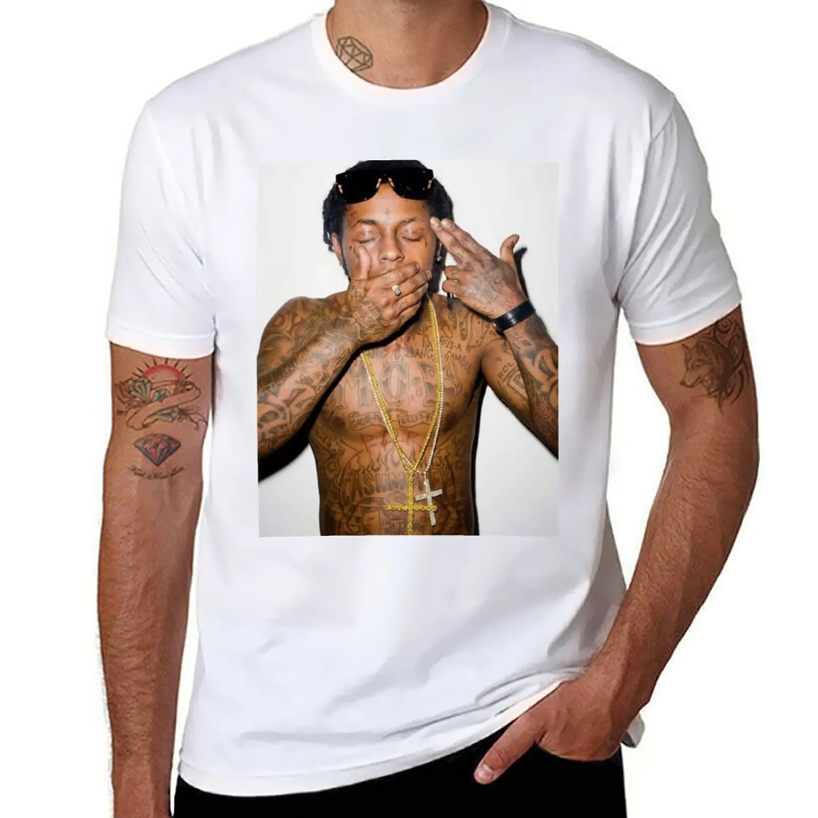 

smoke wayne gun T-Shirt t shirts with prints t shirt man cotton T-Shirt