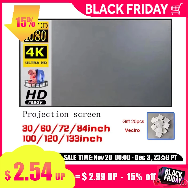 

Портативная проекционная занавеска из искусственной ткани с высокой яркостью для проекторов с низким уровнем яркости