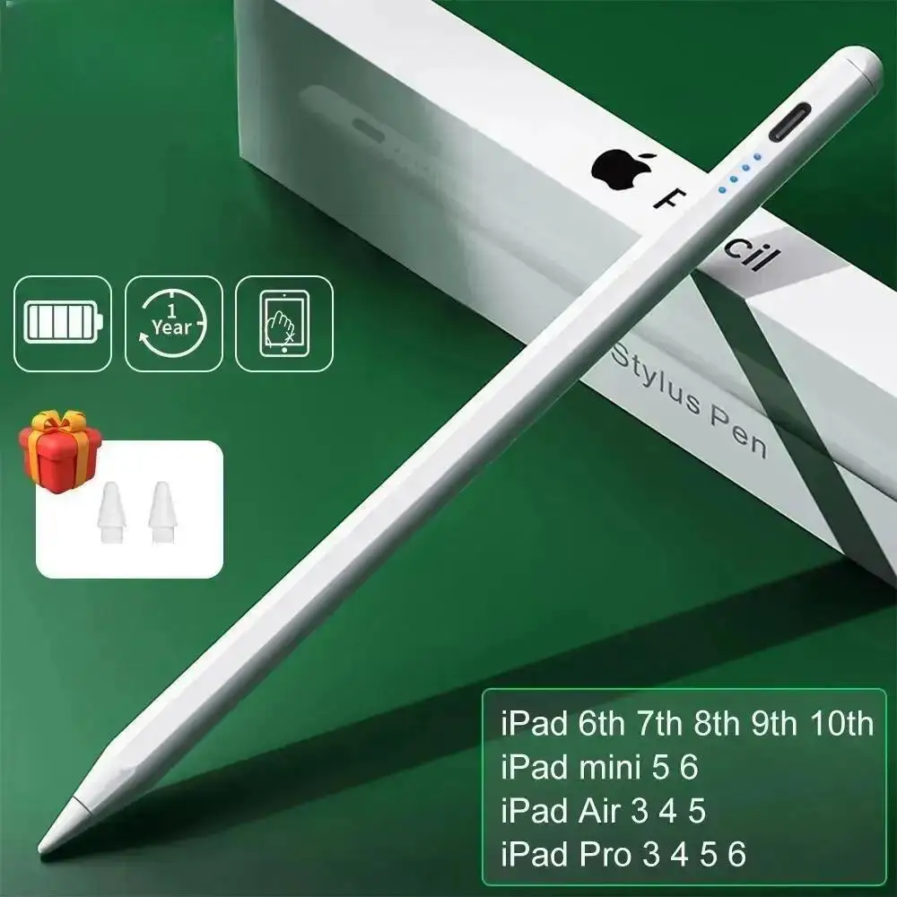 For Apple Pencil 2 1 Palm Rejection Power Display iPad Accessories iPad 2022 2021 2020 2019 2018 Pro 11 12.9 Air Mini Stylus Pen