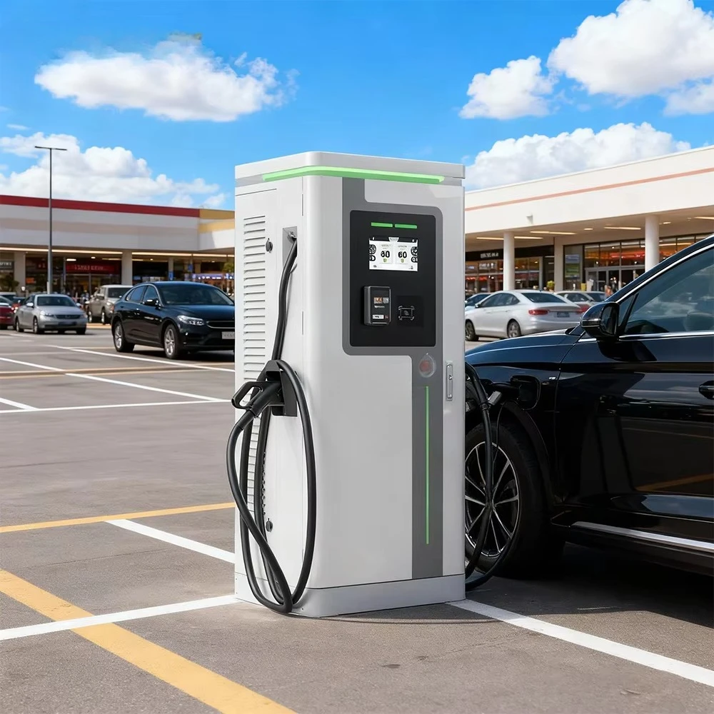 60kw 120kw 160kw High-Power EV Charging Station 250A Phase 3 Car Charger with 5m Cable Floor-Mounted for Electric Car
