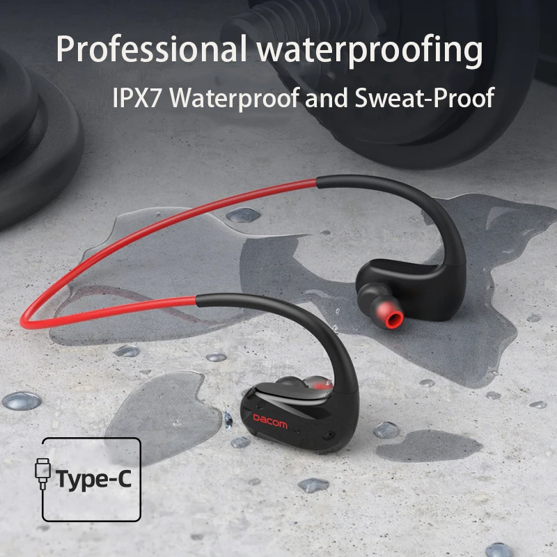 Беспроводные спортивные наушники-вкладыши Bluetooth для бега с длительным сроком службы батареи IPX7, водонепроницаемые, не может встряхивать в дикую время
