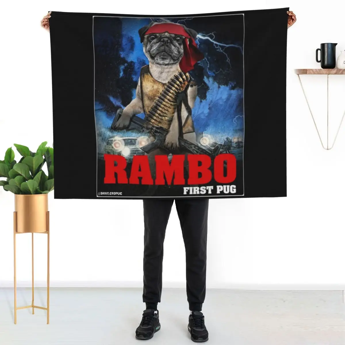 First Pug Throw Blanket decorative Kid'S Bed covers Thermals For Travel Thin Plush Blankets
