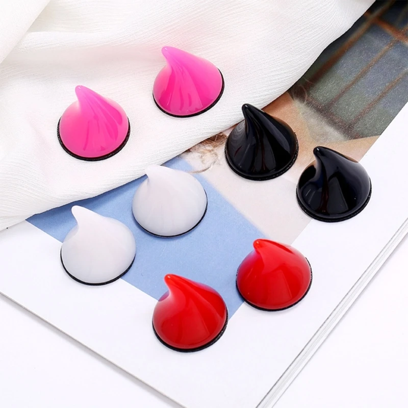 Unique Devil Horns Accessory Resin Sticker for Halloween Costume Cosplay Nightclubs Parties and Creative Daily Looks