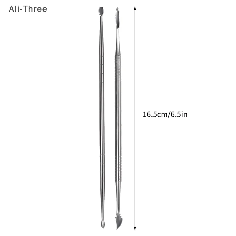 Metal Double-headed Nail Carving Rod Extension Glue Removal Stick Gel Removal Spatula Nail Polish Dipping Removal Tool