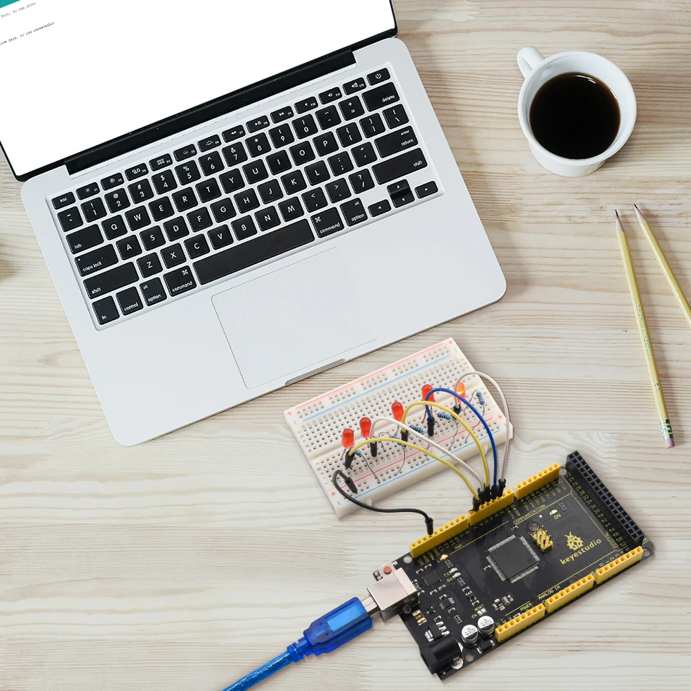 Keyestudio MEGA 2560 R3 Development Board For ARDUINO MEGA 2560 R3 With USB Serial Chip CP2102 Based On ATMEGA2560-16AU