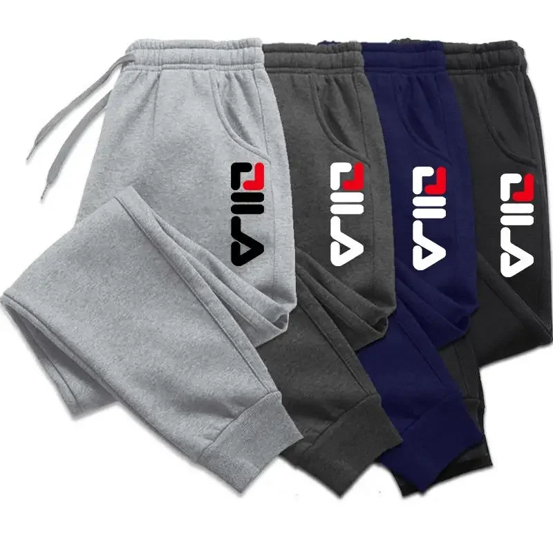 Pantalones de chándal informales para hombre, ropa deportiva de algodón, ajustados, para gimnasio, Fitness, marca de entrenamiento, Otoño e Invierno