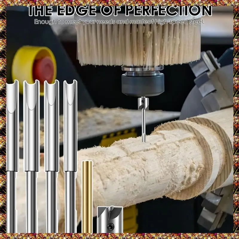 BTCL Wood Turning Tools Withsocket Adapter Pencil Barrel Trimming Kit, 6Mm 7Mm 8Mm 9Mm