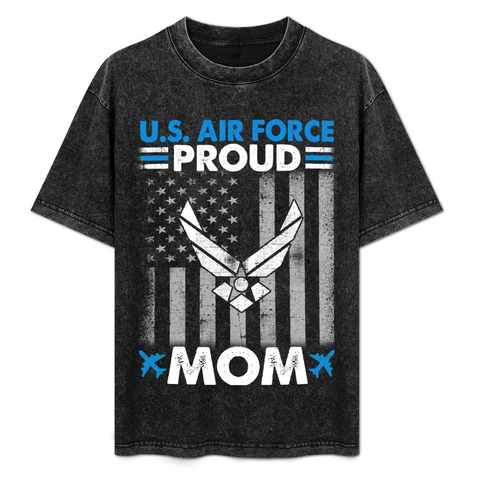 

US Air Force Proud Mom- Father Of an Airman Gift T-Shirt oversized plus sizes customs oversized graphic tee men workout shirt