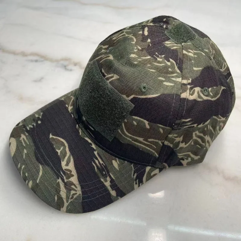 Desert Tiger Stripe Camouflage Baseball Cap for Men US Woodland Tiger Stripe Camo Vietnam Hat Hunting Accessories Adjustable
