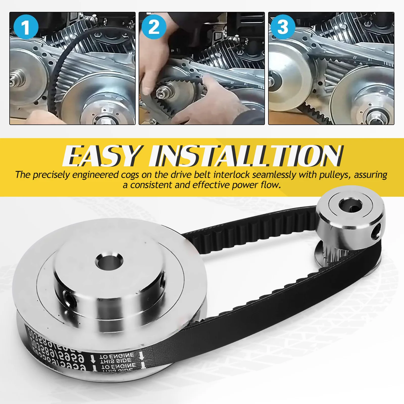 

Durable Go Kart Drive Replacement Cogged Belt For Engine Atv Vehicle High Performance Transmission Belt Robust Polyamide Fiber