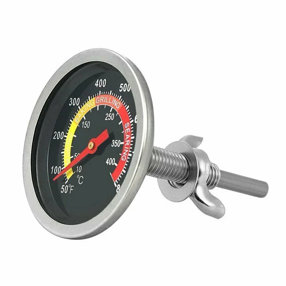 Stainless Steel Barbecue Thermometer Oven Temp Gauge 10~400℃ BBQ Smoker Grill Home Kitchen Food Meat Temperature Gauge