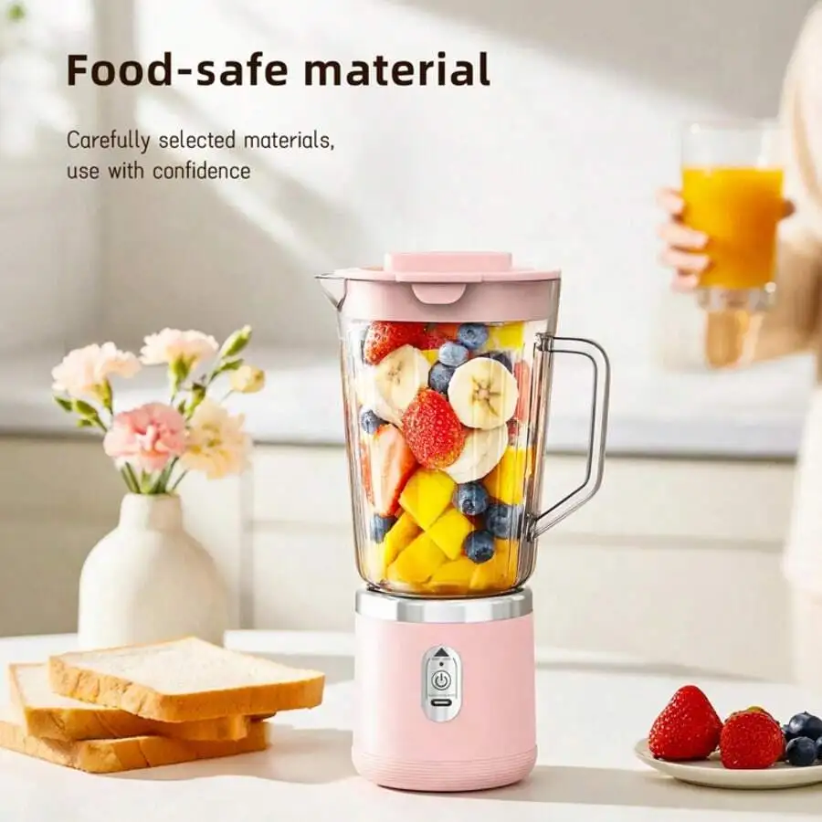 Wireless Charging Hybrid Cup, Portable Dual-Cup Electric Juicer. It Is A Mini Blender Suitable For Making Smoothies, Vegetables