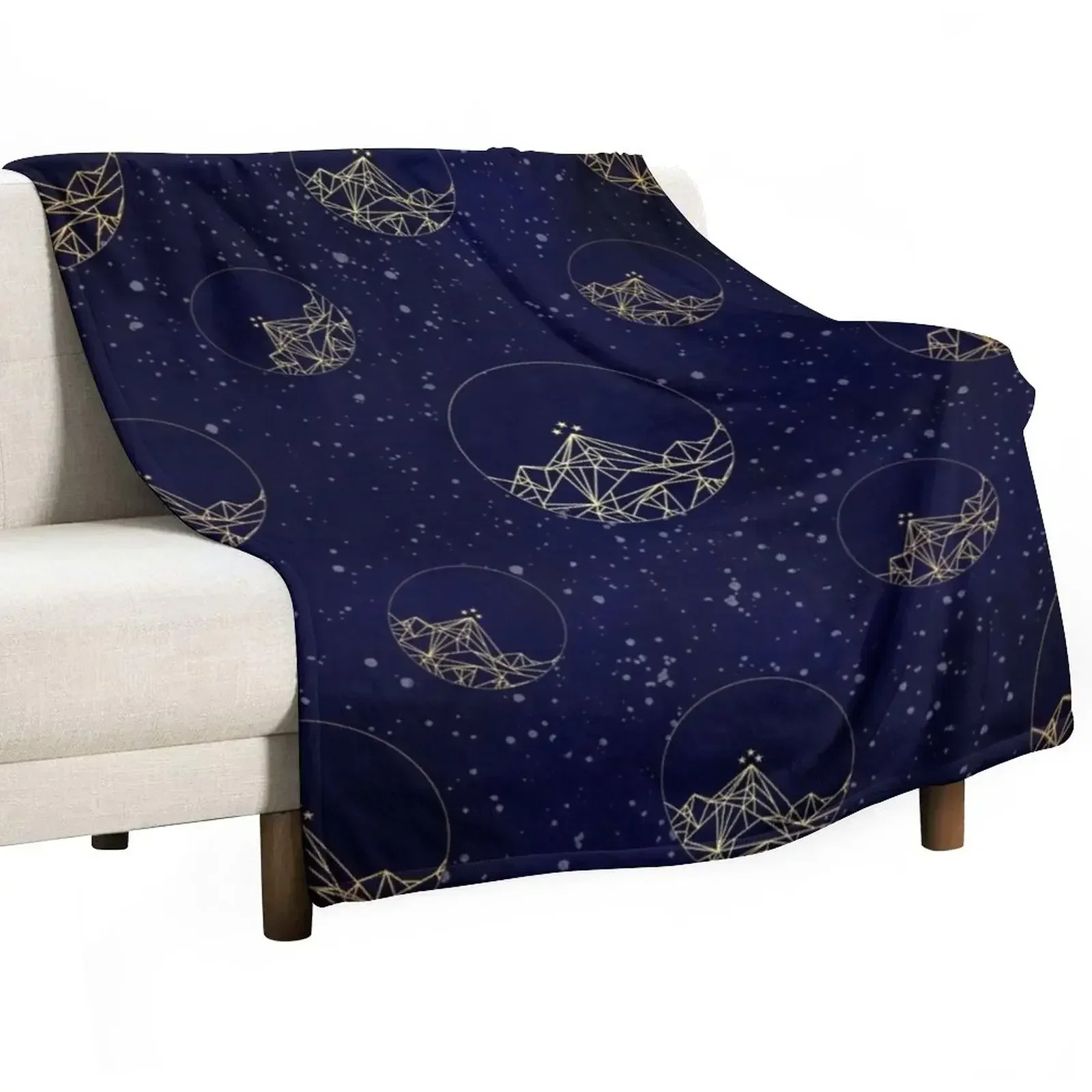 The Night Court Symbol Starry Sky Pattern Throw Blanket Soft Custom Stuffeds Blankets