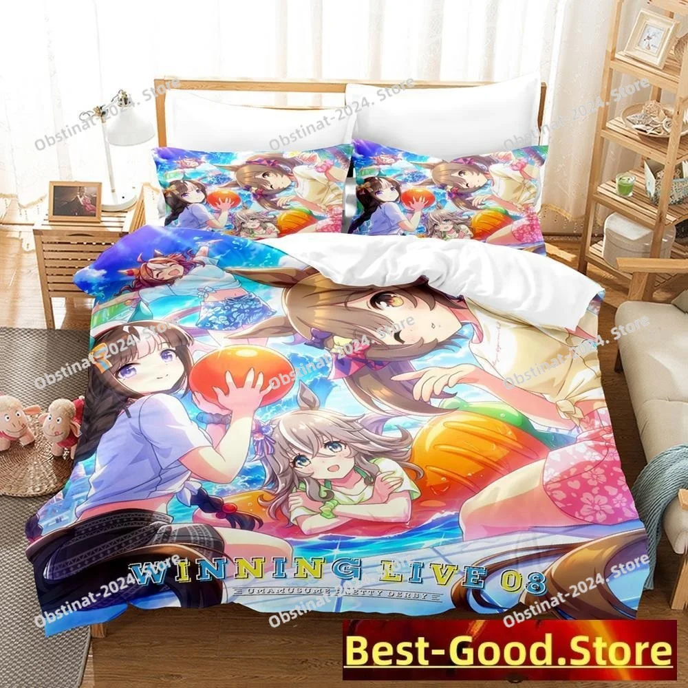 Pretty Derby Bedding Set Single Twin Full Queen King Size Bed Set Adult Kid Bedroom Duvetcover Sets Anime Parure De Lit Bed