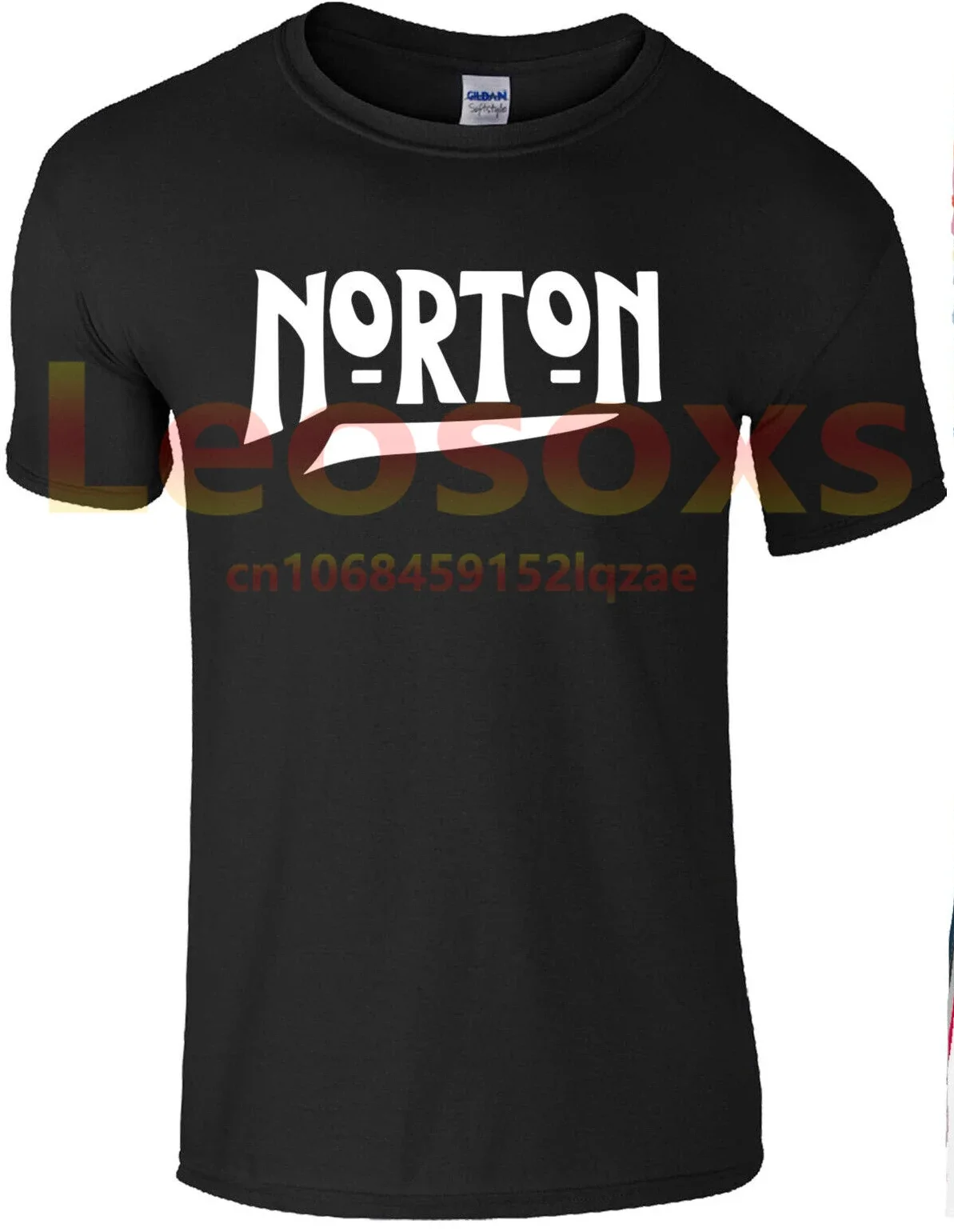 Men's T-shirt NORTON MOTORCYCLE black 902 pure cotton printed cotton T-shirt topNO.1