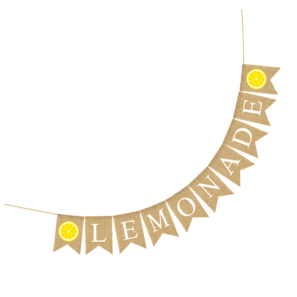 

Lemon Slice Linen Decorative Decorative Banner Garland Party Bunting Strong Swallowtail Banner Creative Design