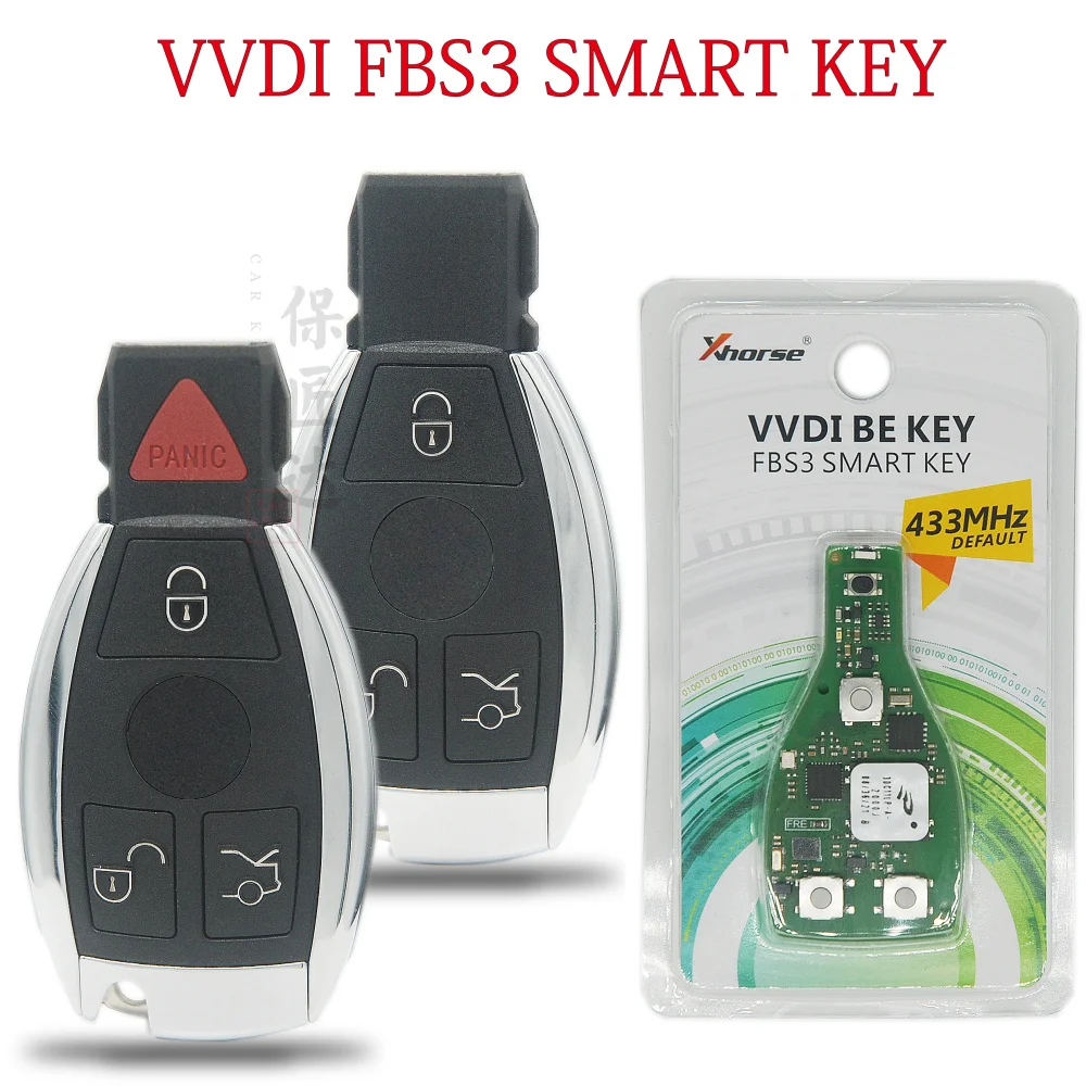 Original Xhorse VVDI MB FBS3 BGA BE KeylessGo Key 315MHZ/433MHZ for Benz W164 W166 W204 W207 W212 W221 Smart Remote Key