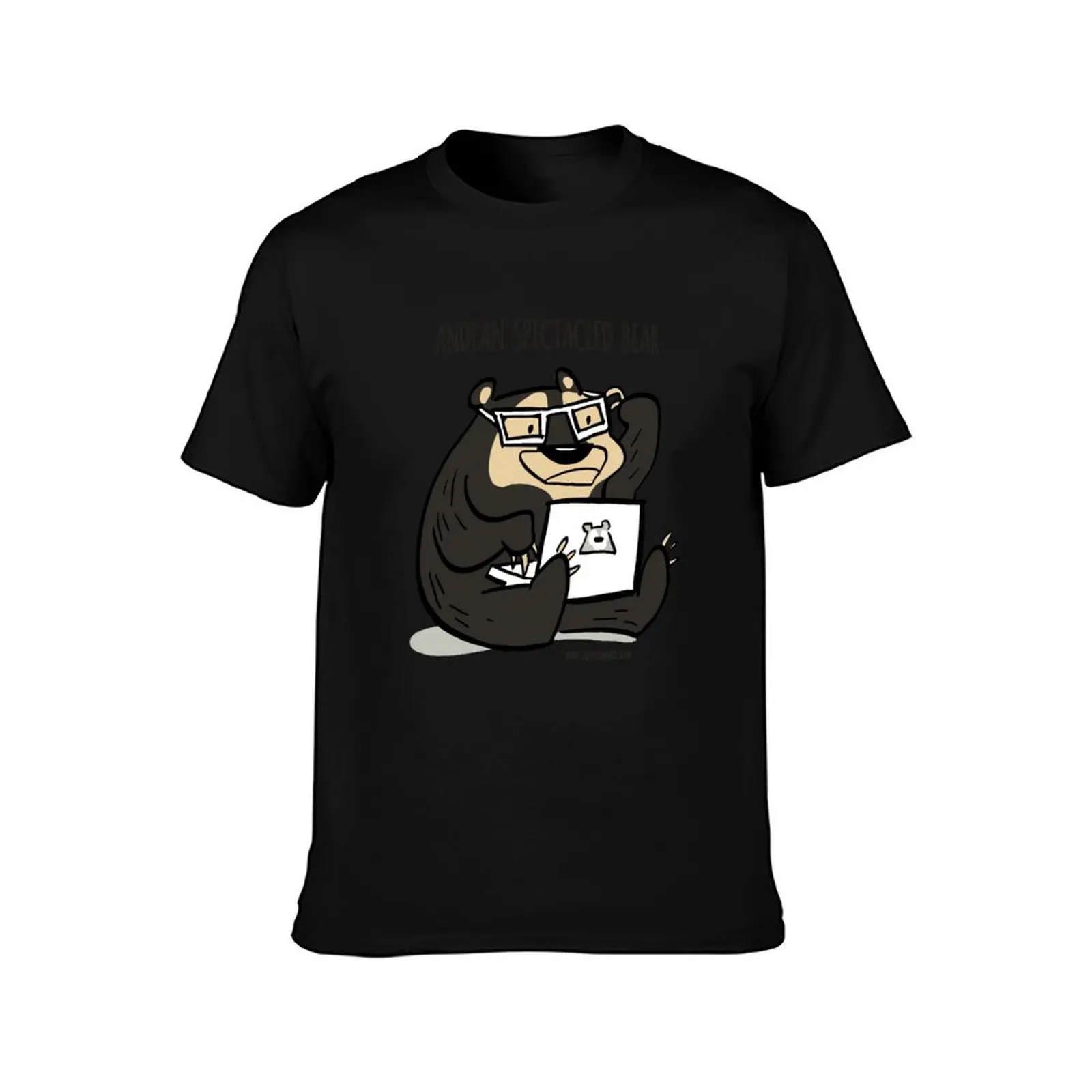 Andean Spectacled Bear T-Shirt Plus Size Summer Short Sleeve T-Shirt