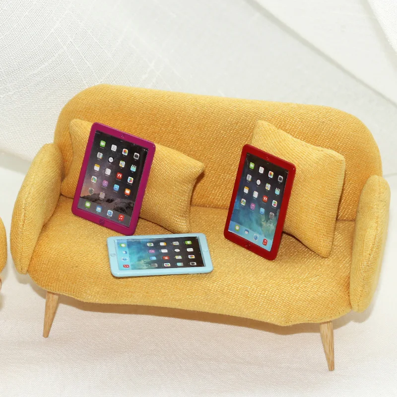 Dollhouse Simulation Mini Tablet Decoration 1:12 BJD OB11 Doll Mobile Phone Photography Props Doll House Accessories Ornaments