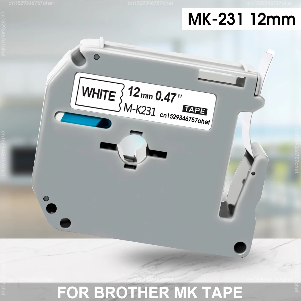 Compatible Brother Label Tape Brother MK231 MK-231 M-K231 M Tape 12mm for Brother P-Touch Label Printer PT65 PT-70 PT80 PT90 M95