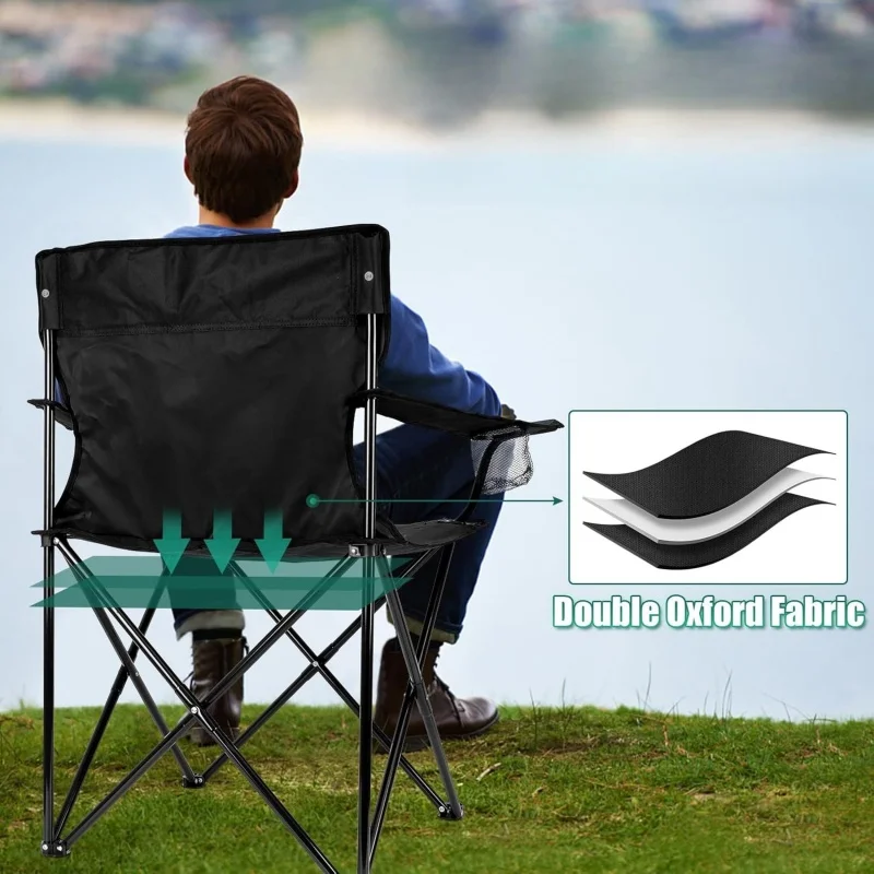 1pcs Camping Folding Chair Camping Cup Storage And Bag Carrying Chair Fishing Chair For Outdoor Activities