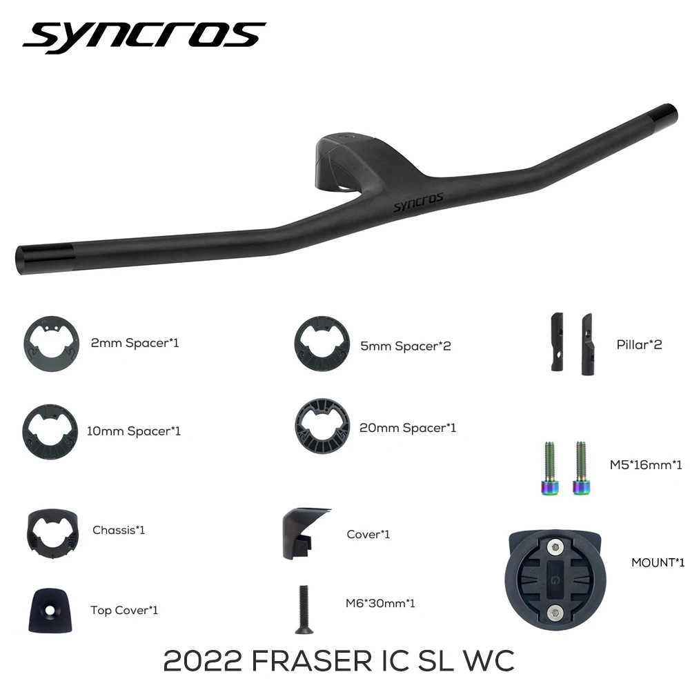 

2023 SYNCROS FRASER IC SL WC for Sparks Frame 740MM -20° Full Carbon Fibre Integrated Cockpit MTB Handlebar Bike Handlebar