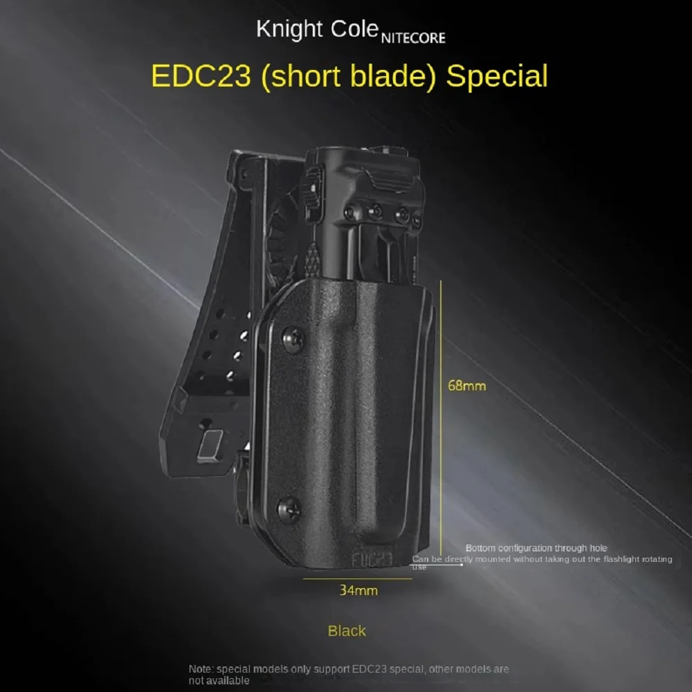1 Piece Flashlight Kydex Sheath Scabbard K-Sheath with Belt Clip Suitable  for NITECORE EDC25/EDC23/EDC29/EDC27UHi Flashlight
