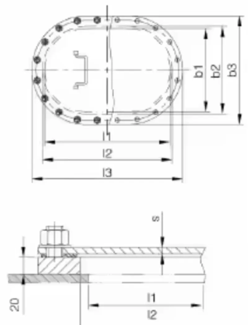 Marine Type B Aluminum Hatch Cover Manhole Cover Oval Round High Quality