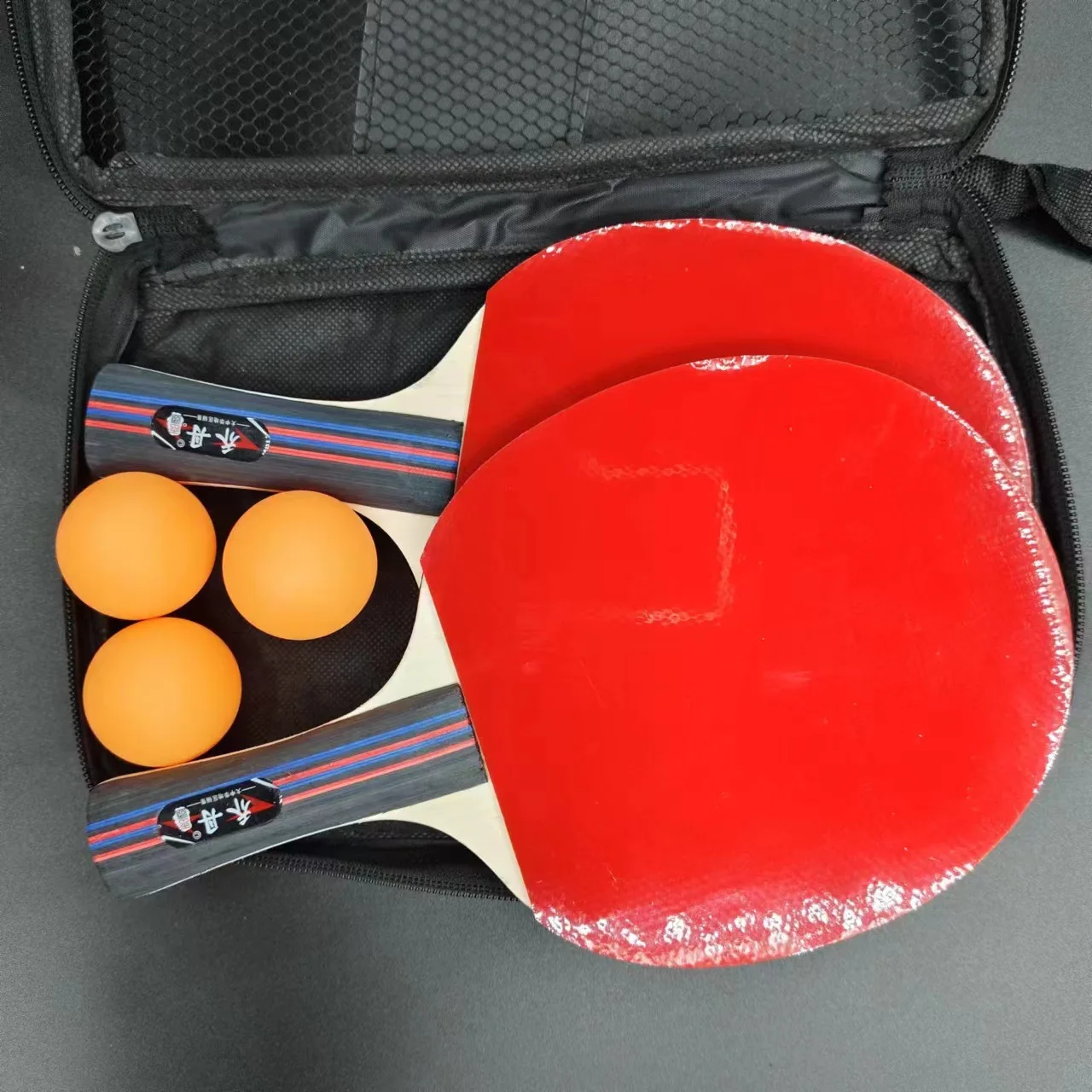 

2 packs of table tennis rackets, racket cover for competitive games/leisure time and entertainment