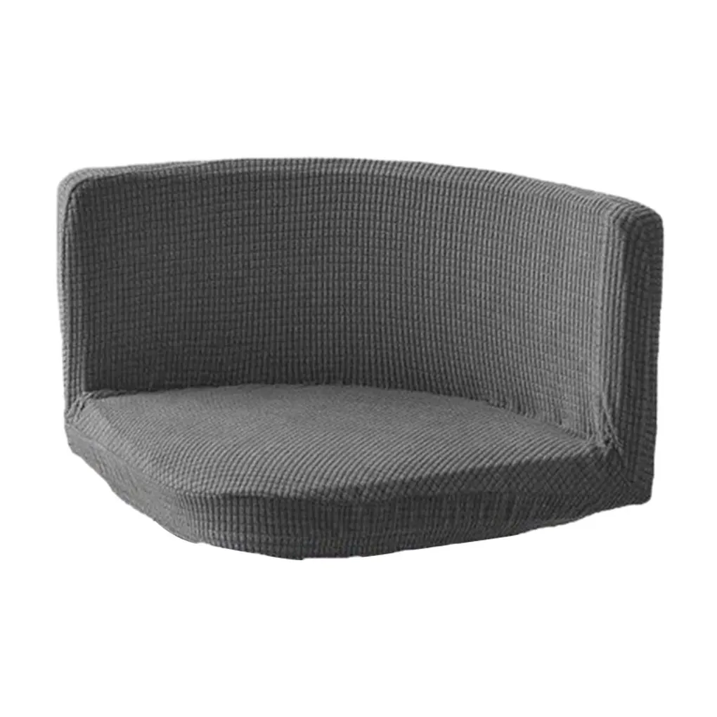 أغطية كراسي عصرية من البوليستر بتصميم مطوي للديكور وغطاء قوي ومرن متعدد الوظائف باللون الرمادي الداكن