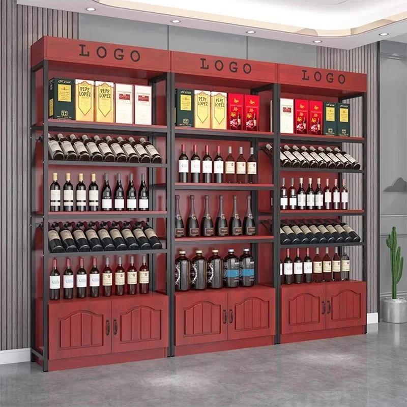 

Commercial Cellar Wine Cabinets Traditional Storage Club Display Retail Wine Rack Sets Whisky Adega Barzinho Liquor Furniture