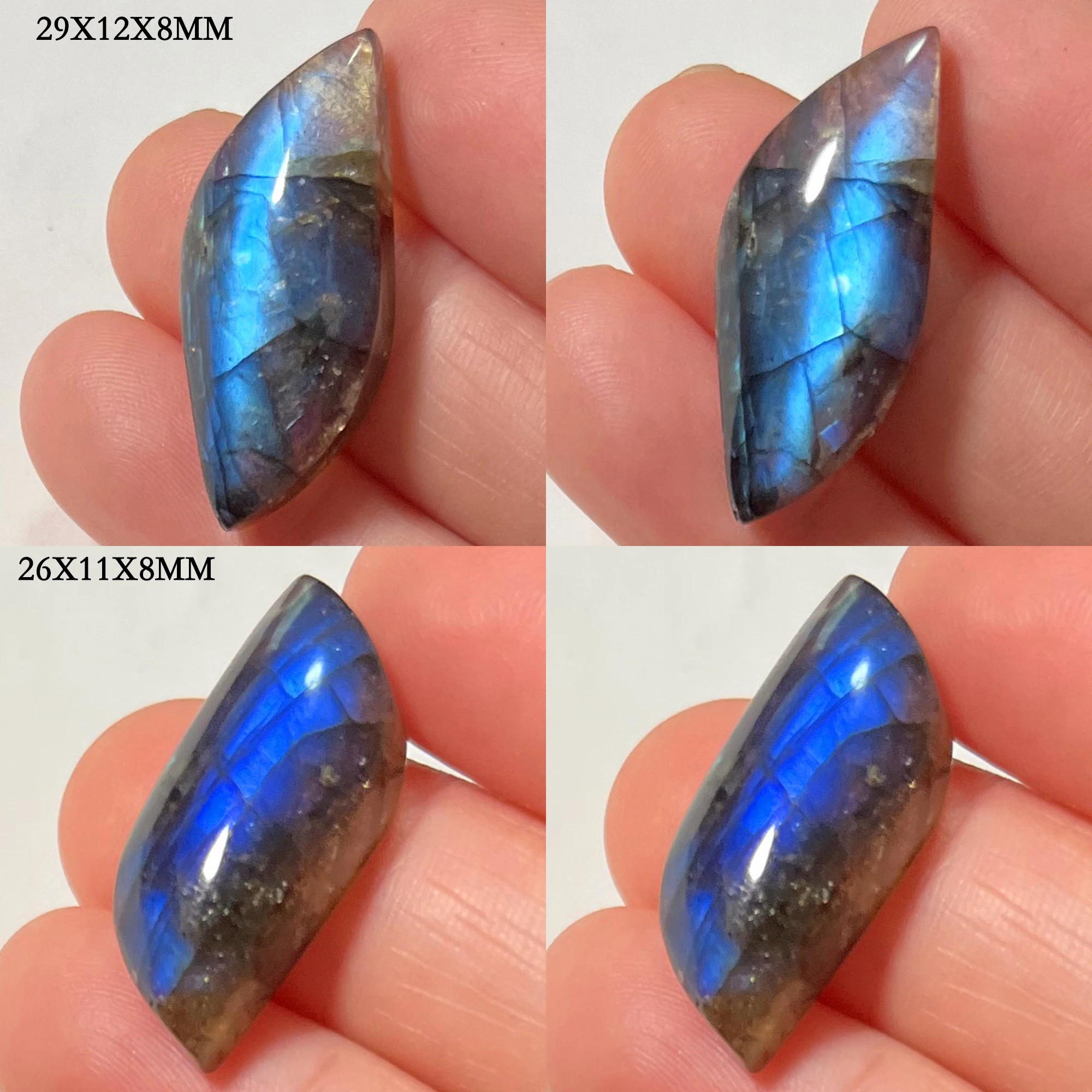 

Natural Stone Loose Beads Irregular Shape Bead Blue Purple Labradorite Cabochon 2-4Pcs/Lot