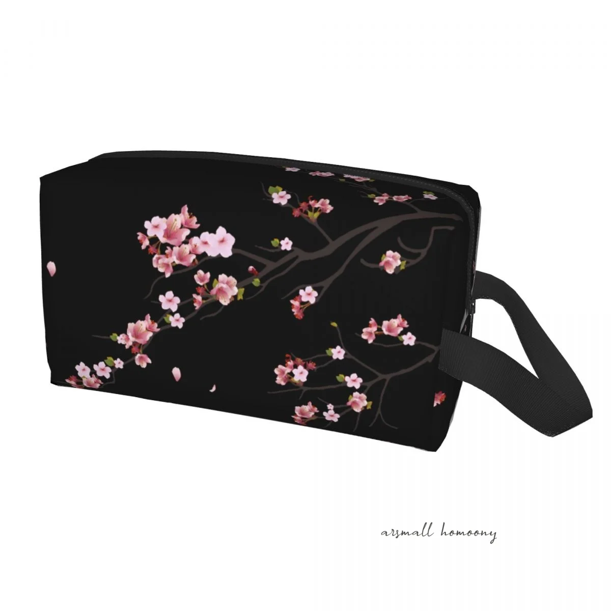 Japanese Sakura Branch Large Capacity Travel Makeup Pouch Portable Waterproof Toiletry Bag Storage Bag